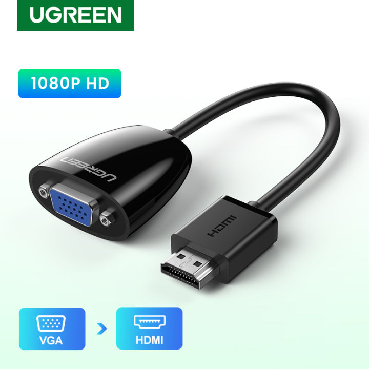 【3C VictoryEagle】UGREEN HDMI to VGA Adapter 1920*1080P Laptop Projector TV Box i-pad