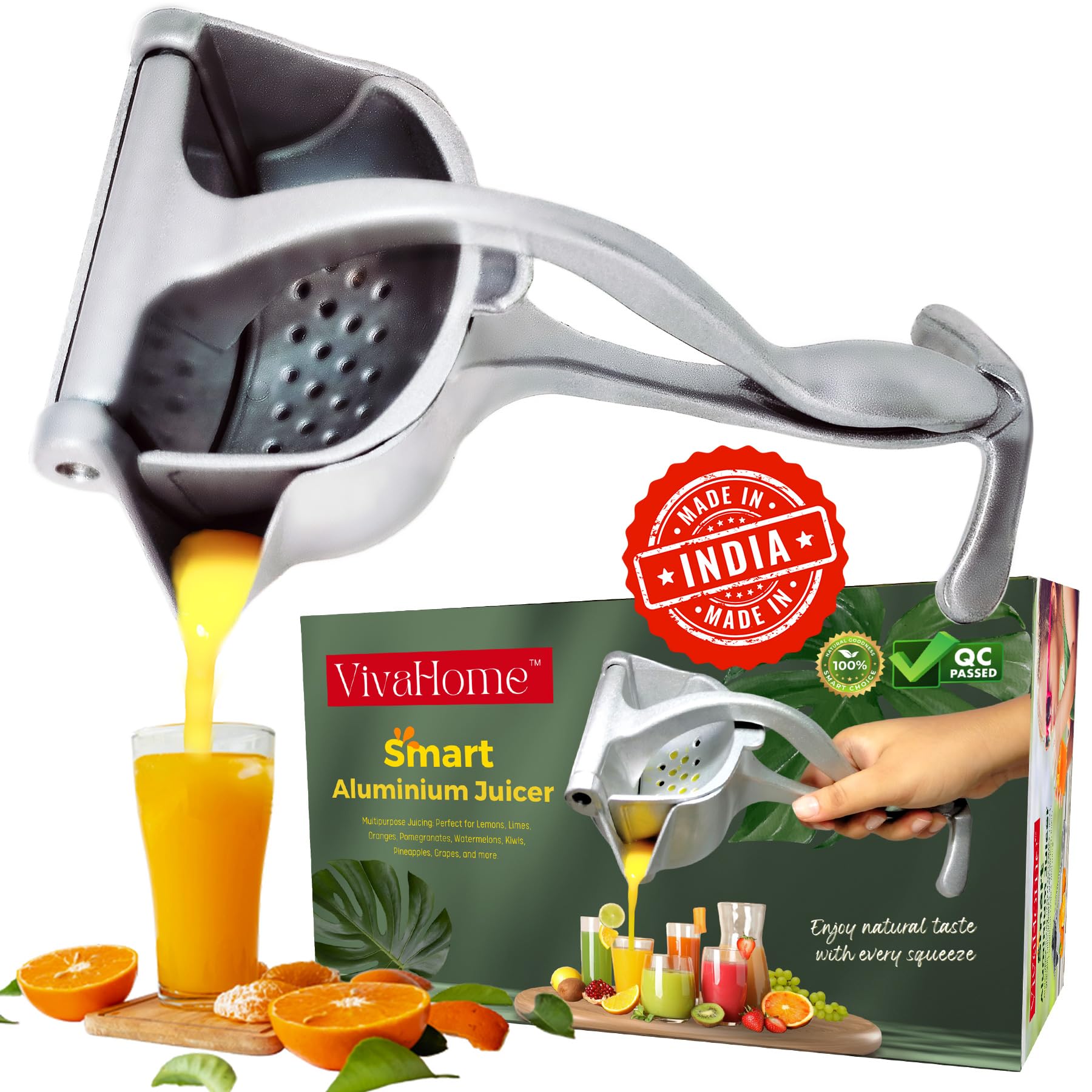 Multifunctional Real Stainless Steel Manual Juicer - Made of durable and high-quality aluminum alloy material - Sustainable Option