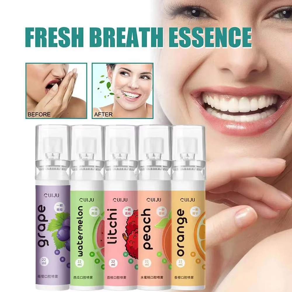 Oral Care Fruity Fresh Breath Mouth Spray Portable Refreshing Mint Mouth Perfume Breath Freshener Spray for Bad Breath