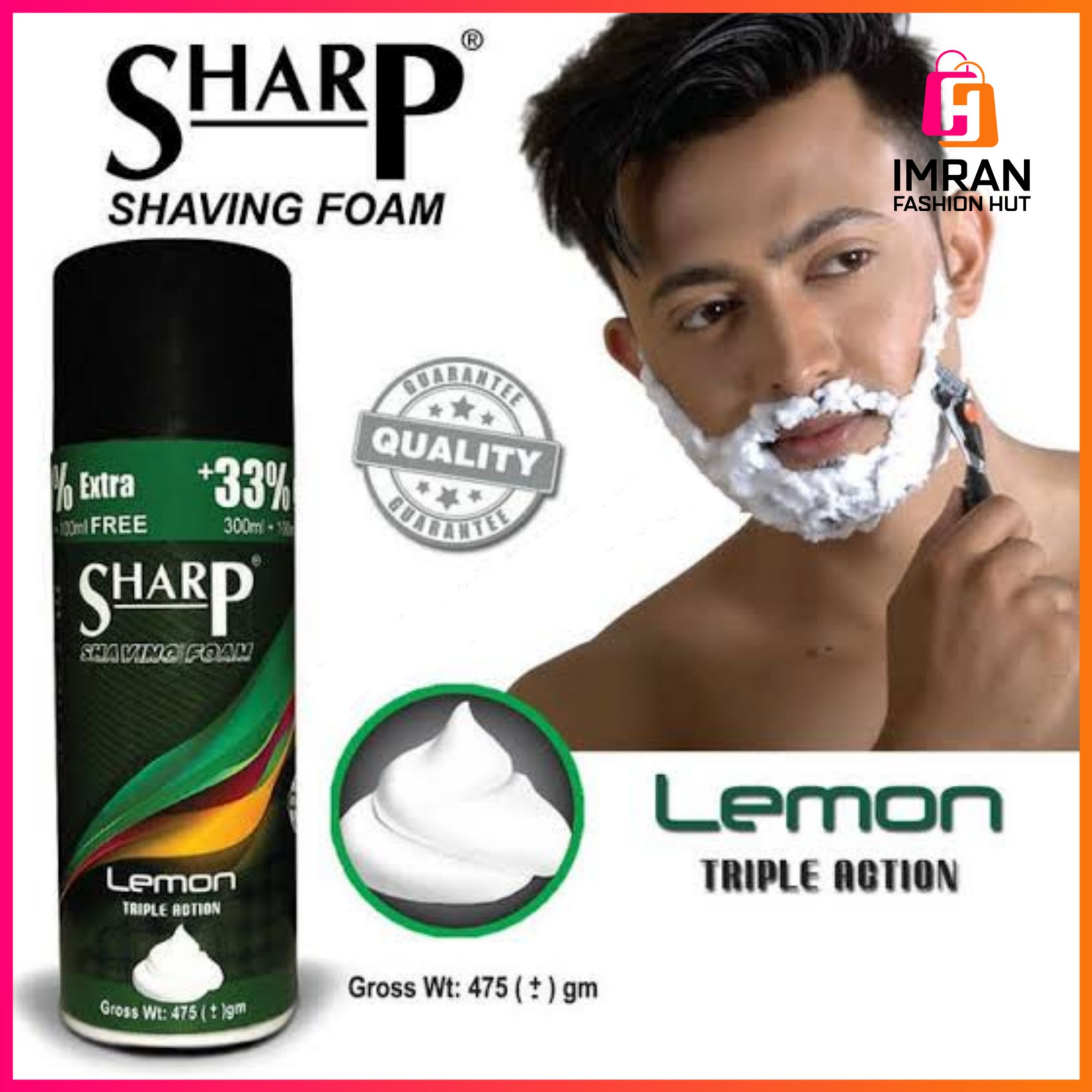 SHARP Lemon Shaving Foam – 400 ml - Imran Fashion Hut