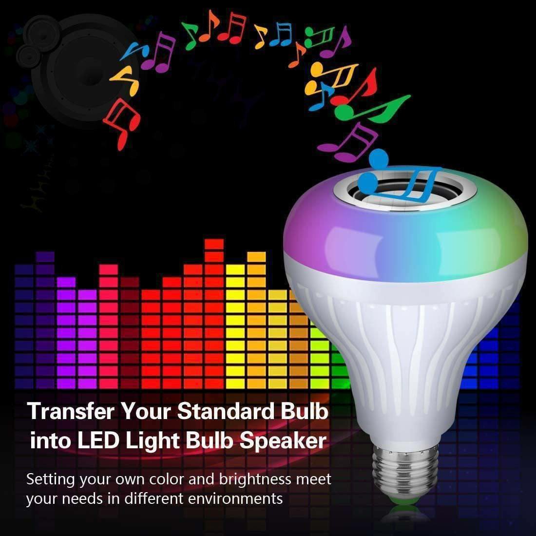 Bluetooth Speaker Bulb - Remote Control Colour Changing Bulb With Bluetooth Speaker - LED Mus... - Mini Speaker - Speaker