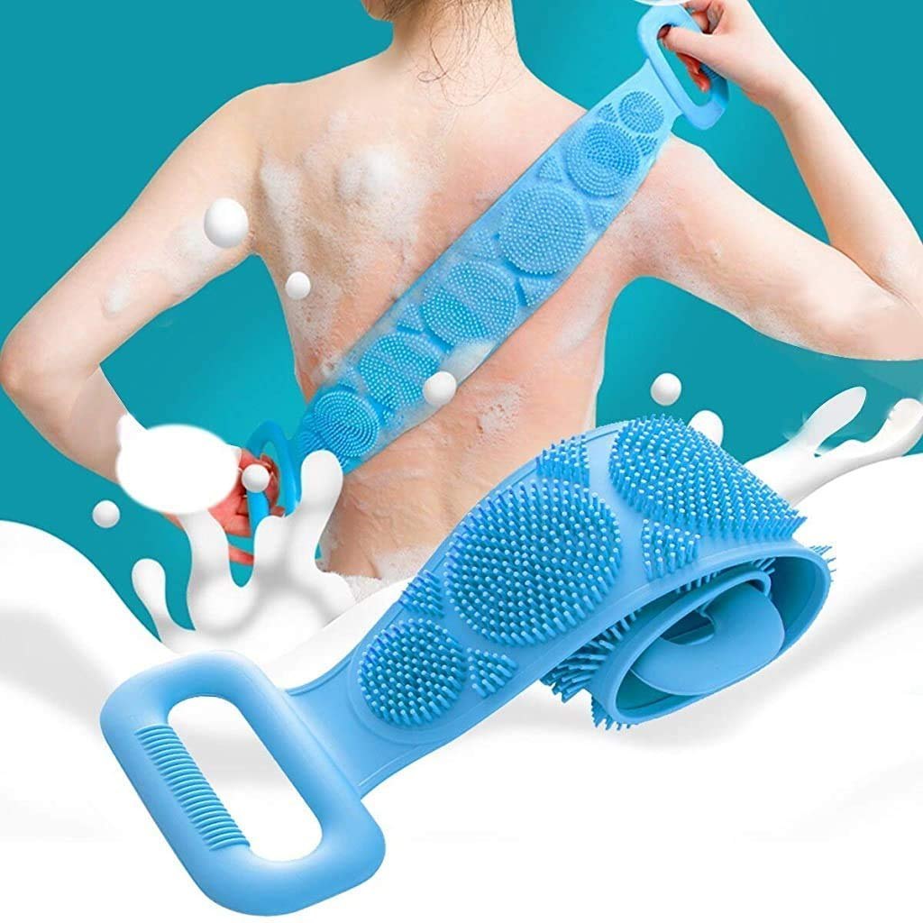 1Pcs Back Scrubber for Shower,Silicone Bath Body Brush,Exfoliating & Deep Clean,Silcone Body Scrubbers,Comfortable Massage for Your Skin