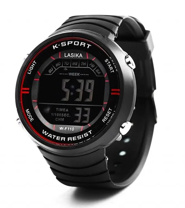 NEW LASIKA W-F110 Water Resistance/ Waterproof Silicon Digital Watch for Men - Watch