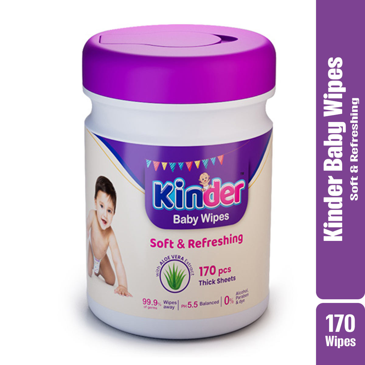 Kinder Baby Wet Wipes (Jar) 120 Pcs