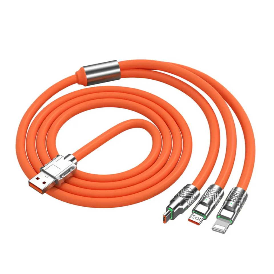 120W Fast Charging Cable Data Cable 1.5 Meter 3 in 1