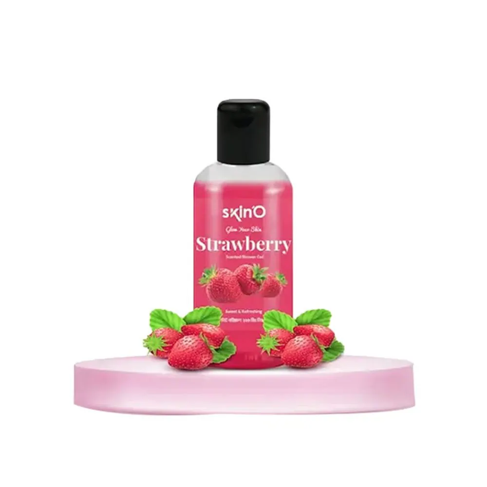 skinO Strawberry Scented Shower Gel - 220ml to all skin type