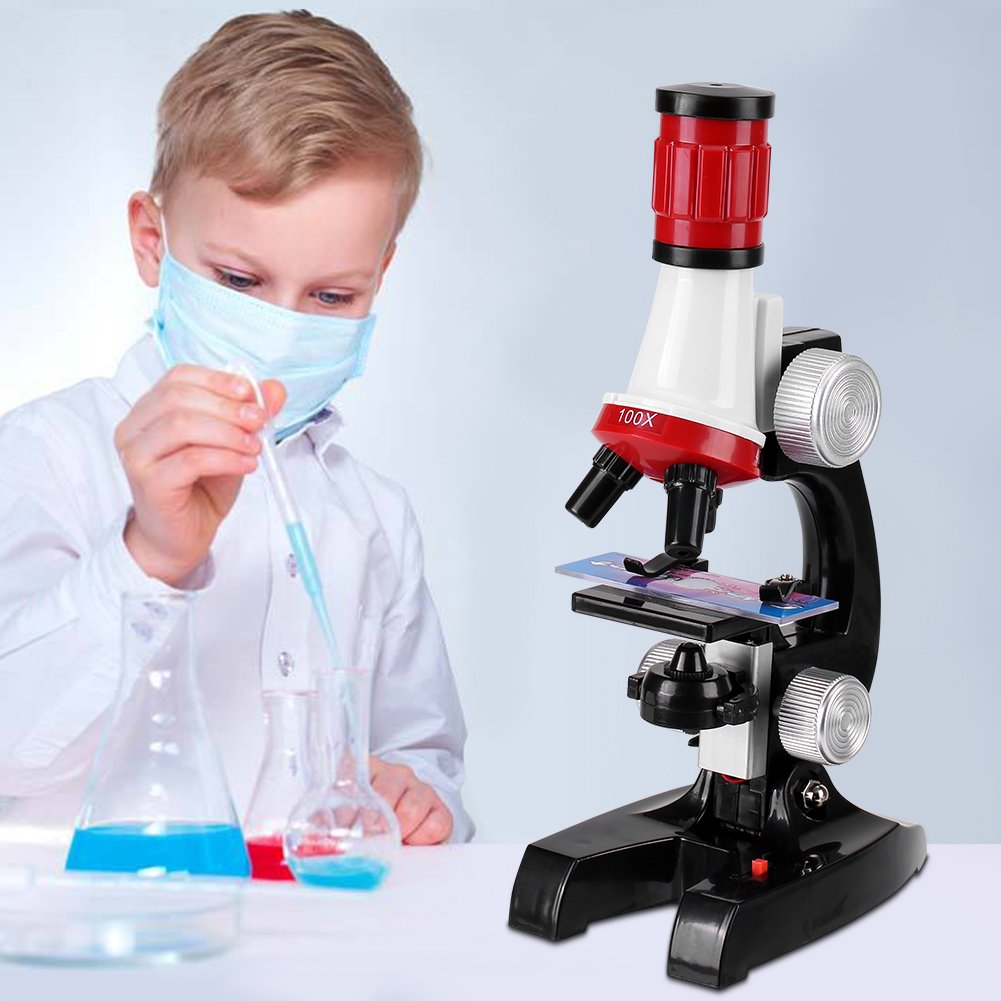 1200X Children Science Toy Biological Microscope Set Monocular Microscope with Mount Biological Experiment Tool Educational Toy