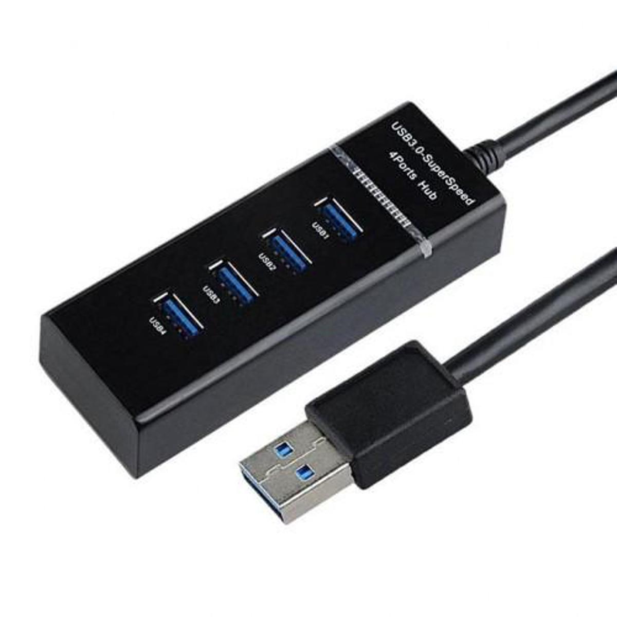 4 ports of high speed USB hub high-speed USB 3.0 SPLETER BLACK BLACK