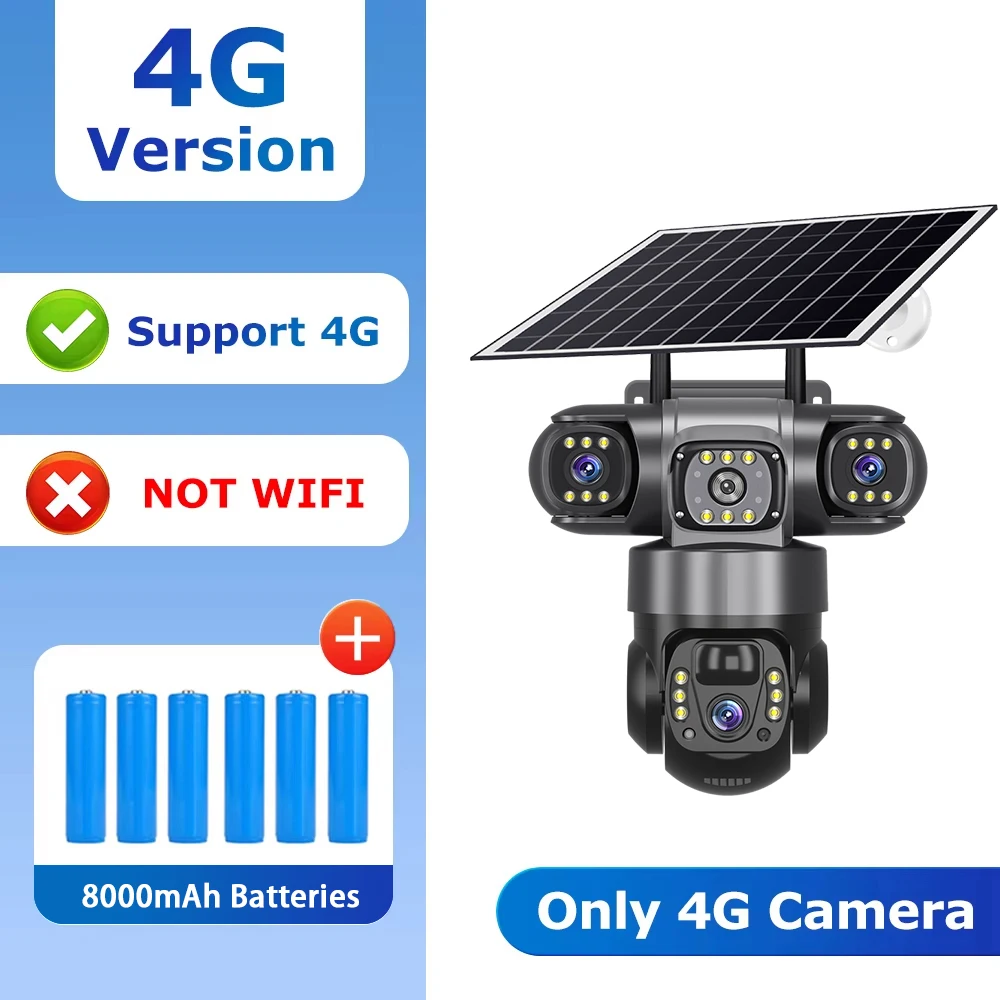 OUTDOOR V380 PRO 3lens 6MP(2MP+2MP+2MP) 10XZOOM IP66 Wireless Camera