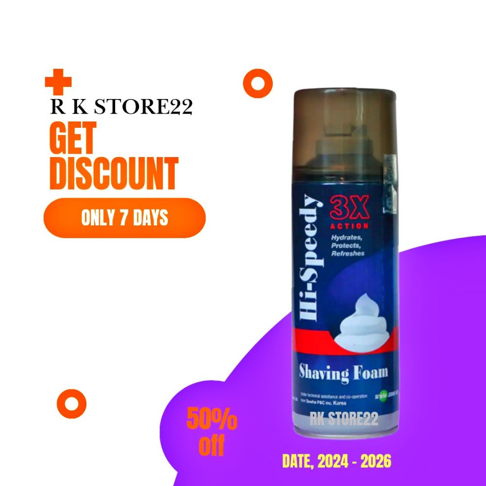 HI-SPEEDY 3X ACTION SHAVING FOAM (REGULAR) 400ML
