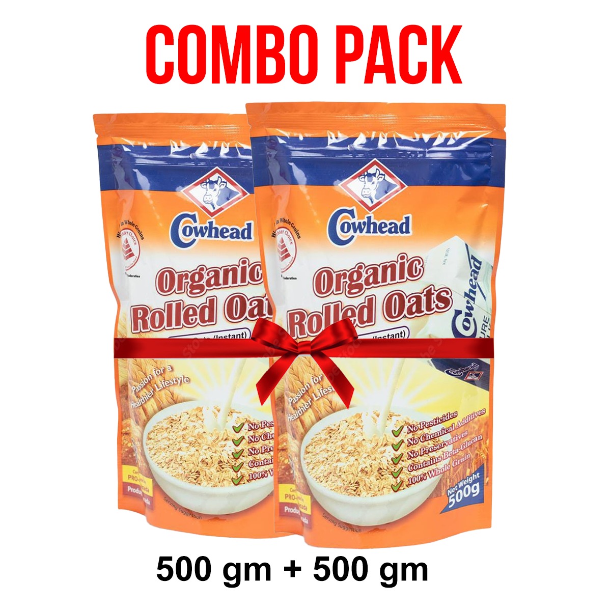 Cowhead baby oats 500gm+500gm combo pack