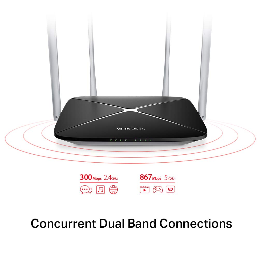 Mercusys AC12 AC1200 Dual Band Wireless Router with Multi-Mode