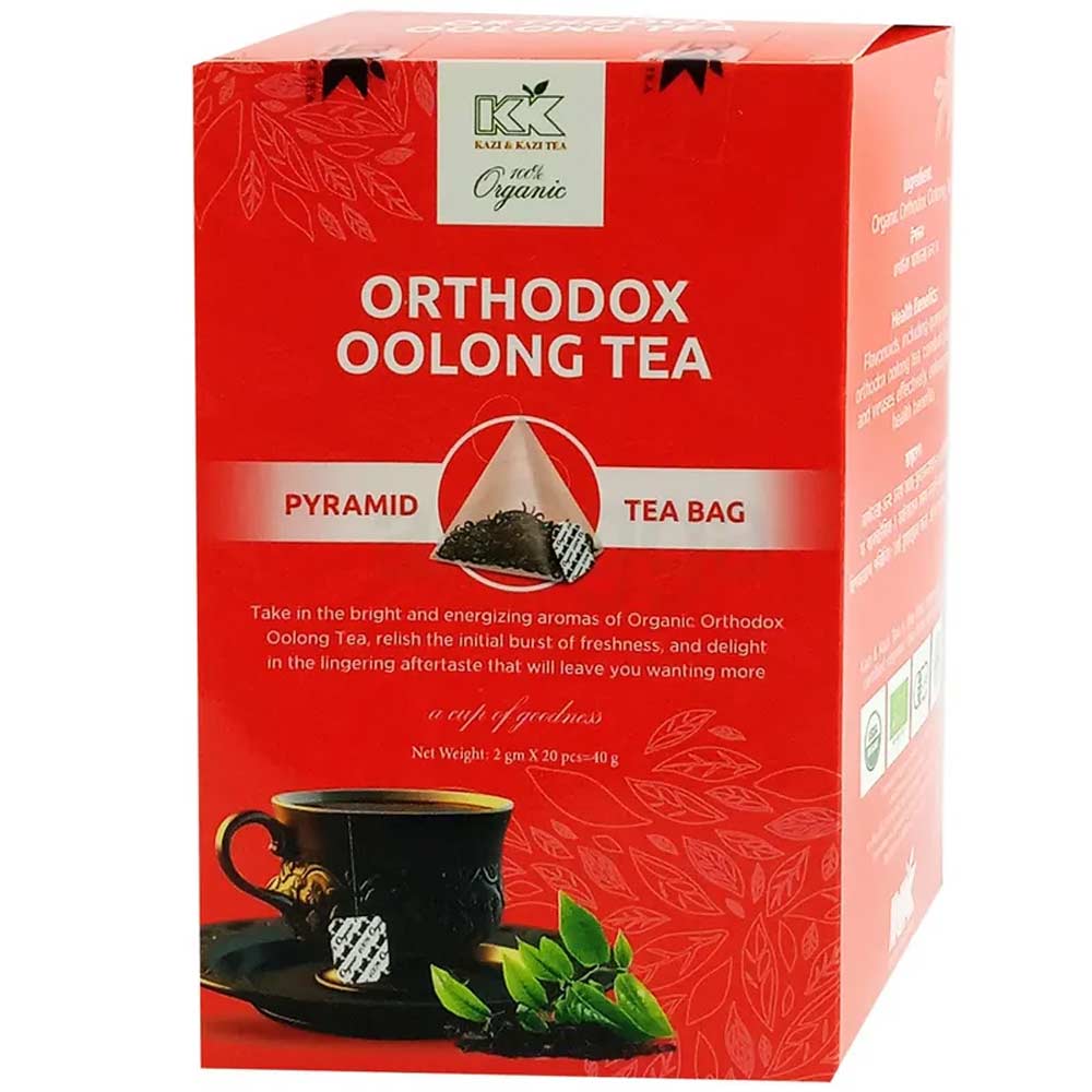 Kazi & Kazi Organic Orthodox Pyramid Oolong Tea 40g (2g X 20pcs)