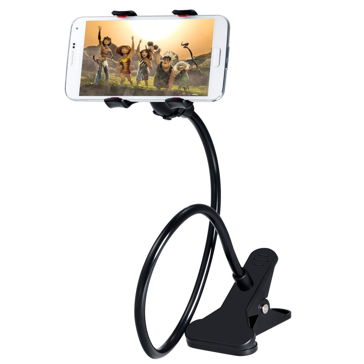 Universal Flexible Phone Holder Stand – Trendy Black Mobile Mount