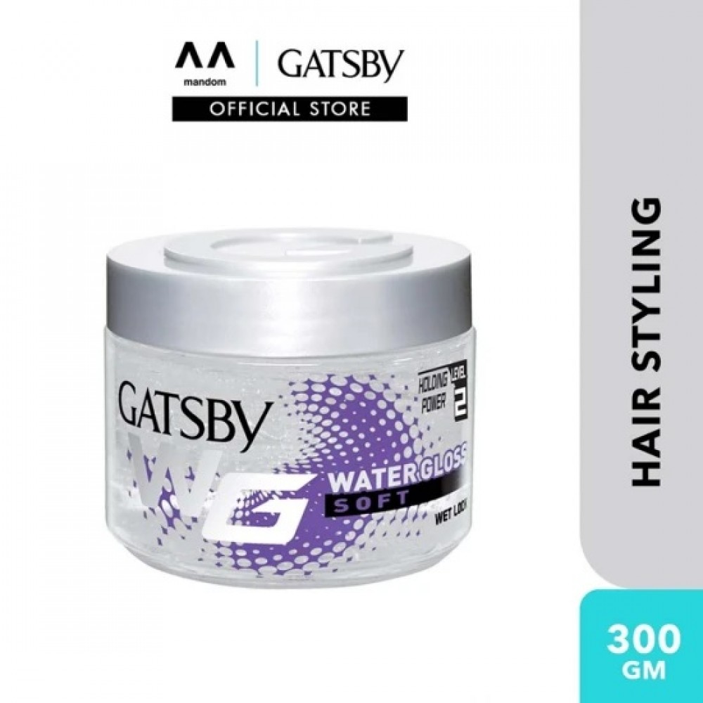 Gatsby Water Gloss - Soft, Wet Look Hair Gel, Shine Effect, Non Sticky, Easy Wash Off, Holding Level 2 - 30gm