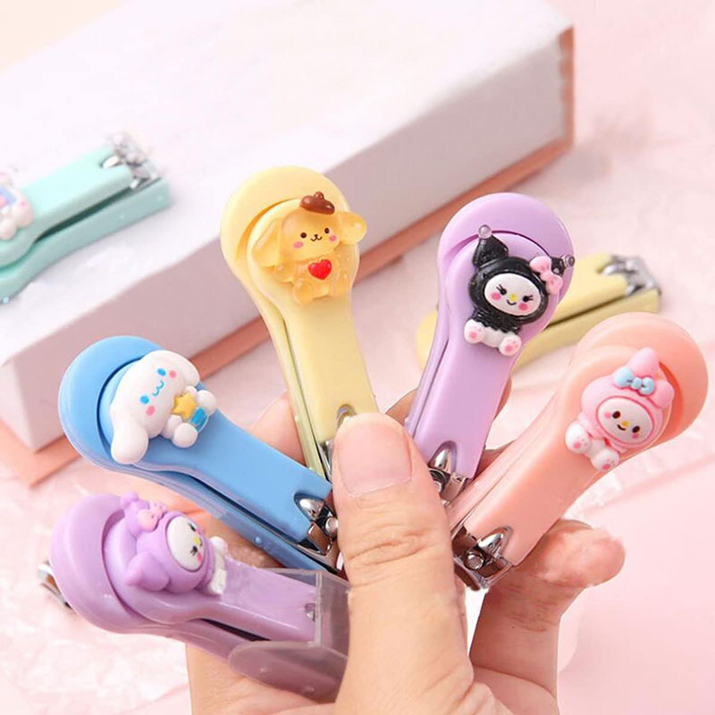 Cute Cartoon Nail Clippers Kids Nail Clippers Portable Stainless Steel Nail Scissors For Kids Women Men Student Non-slip Nail Clippers With Protective Cover