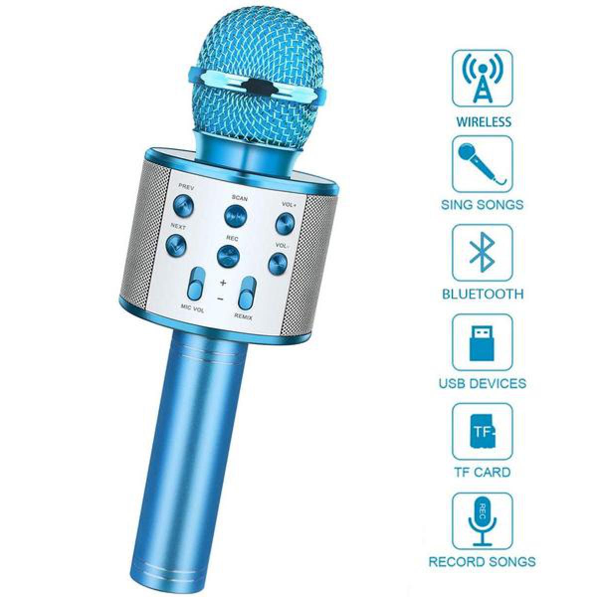 Wireless Bluetooth mouth Speaker Stand Radio Microphone Studio Recording Studio 858+ USB