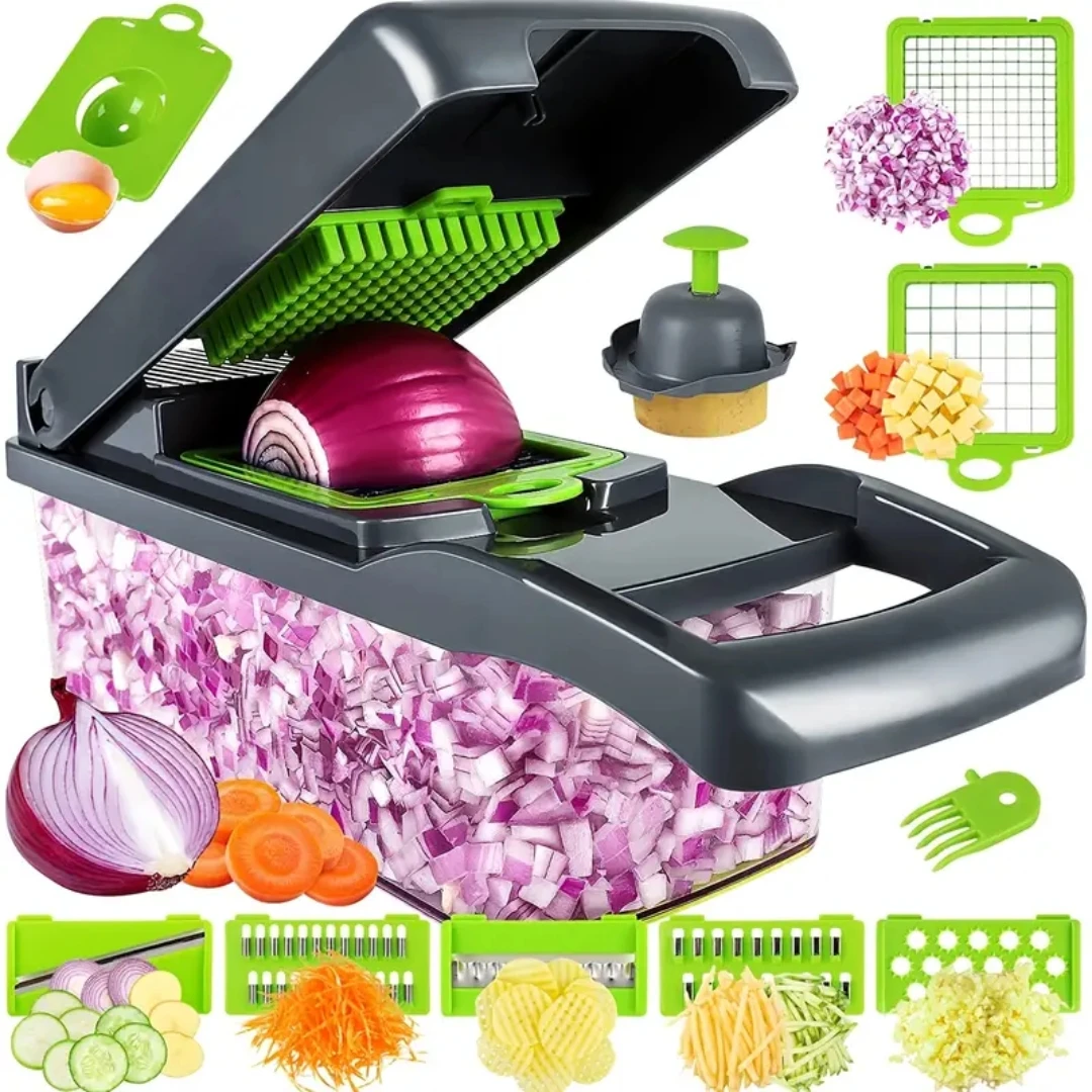 Multifunctional Vegetable Slicer Cutter Shredders With Basket Fruit Potato Chopper Carrot Grater Vegetable Tools Kitchen Home