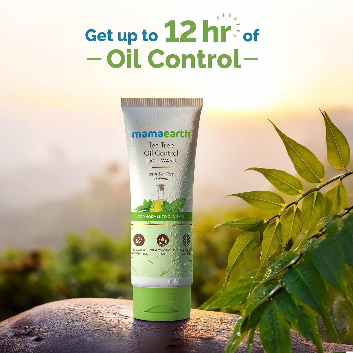 Mamaearth Tea Tree Face Wash for Normal to Oily Skin 100 Ml Purifying Foaming Cleanser