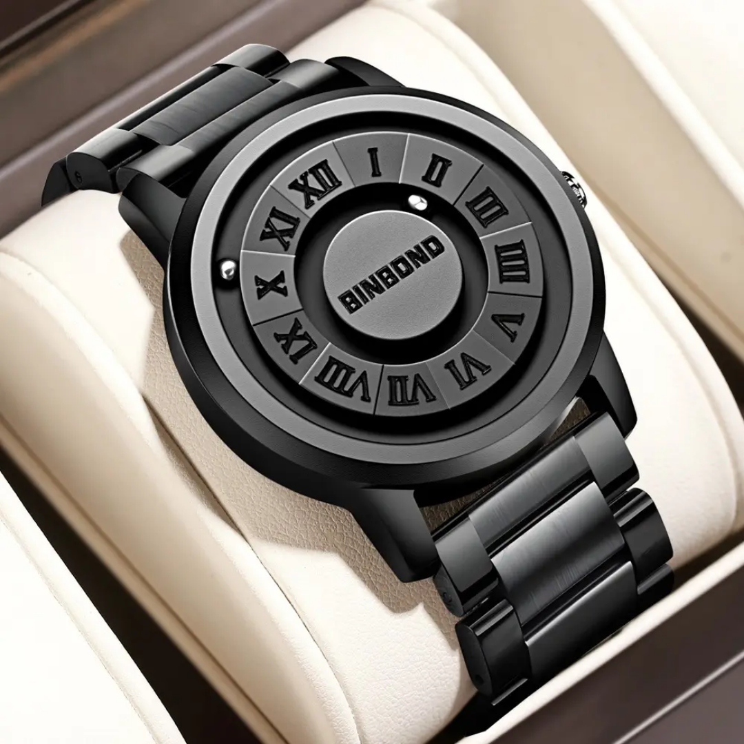 Binbond 234 model unique style popular brand black technology watch is creative, casual luxury men's magnetic men's watch