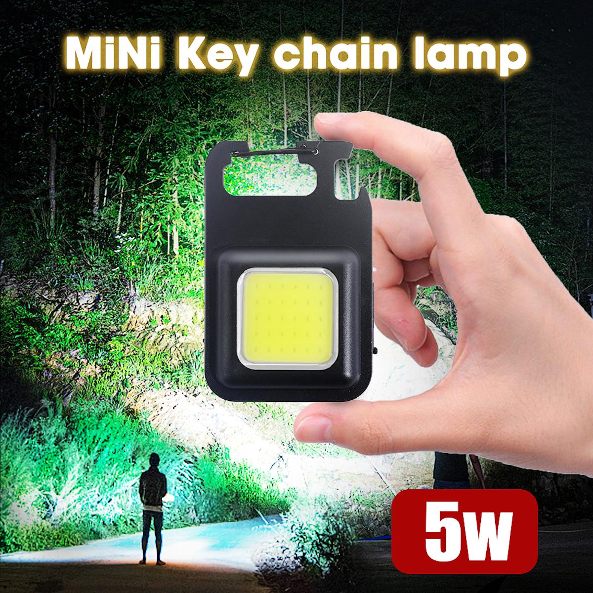 Mini LED Flashlight Keychain Light Multifunctional Portable Camping Flashlights USB Charging Work Lights fishing Lanterna 1Set