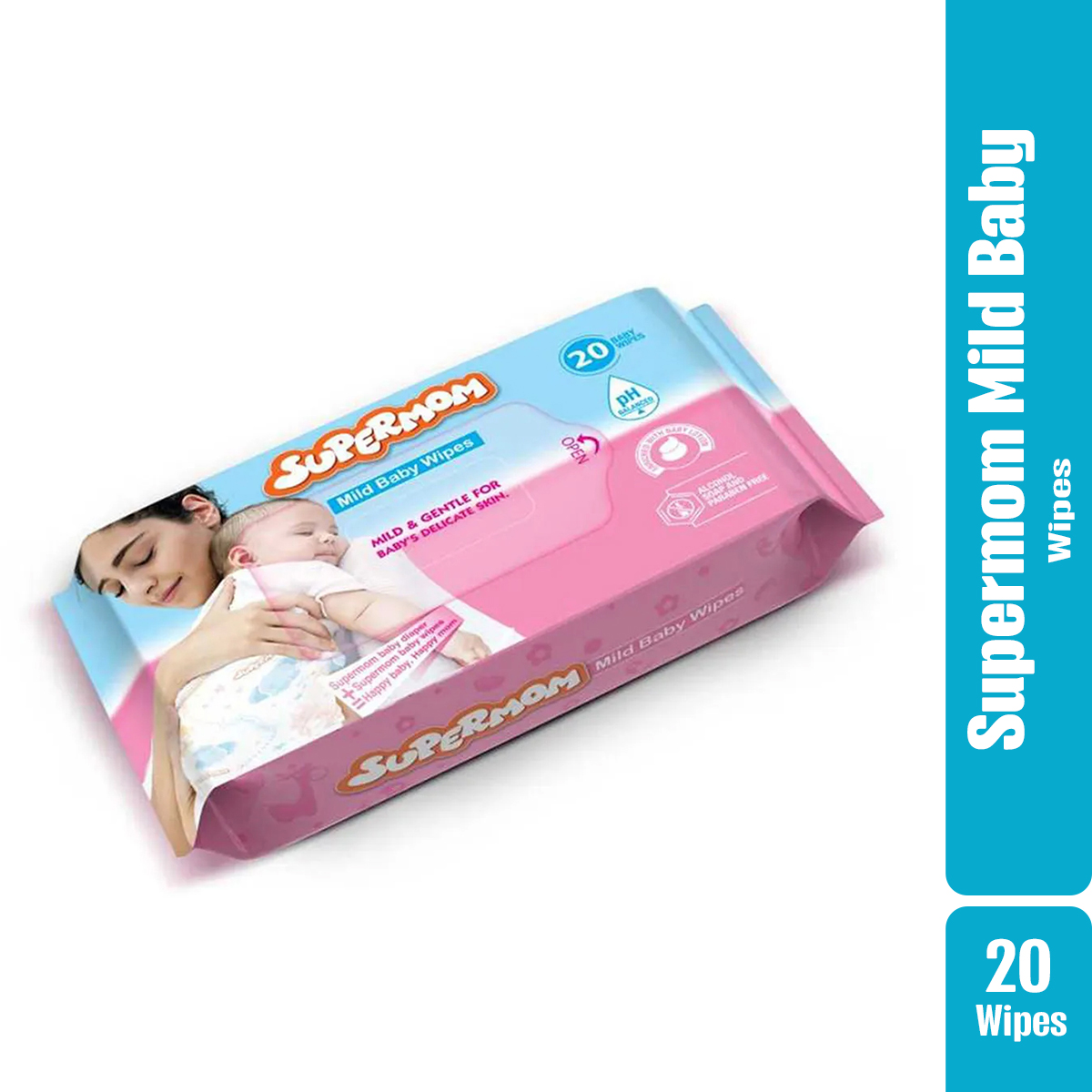 Supermom Mild Baby Wipes - 20 wipes