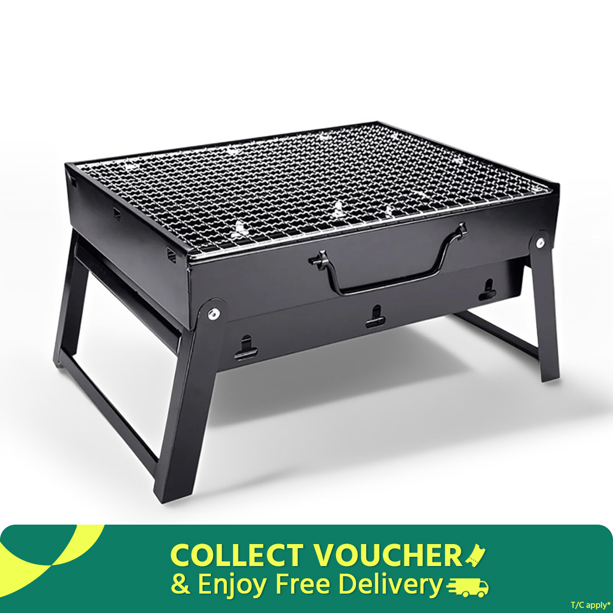 5-In-1 Combo Offer 13 inch BBQ Machine+12 Pieces BBQ Stick+2 Pieces Silicone Oil Brush+Steel Food Clip+Bamboo Shashlik Stick 8 inch 1 Pack