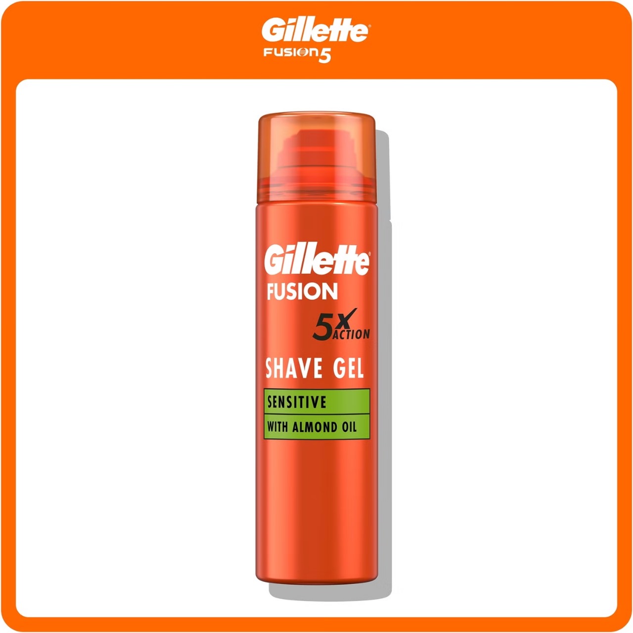 Men's care International Uk product Gillette fusion 5 Moisturising with cocoa butter/ almond oil 5x - 200 ml