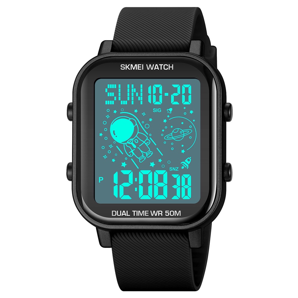 SKMEI 1971 Multiple Time Digital Analog Watch Black