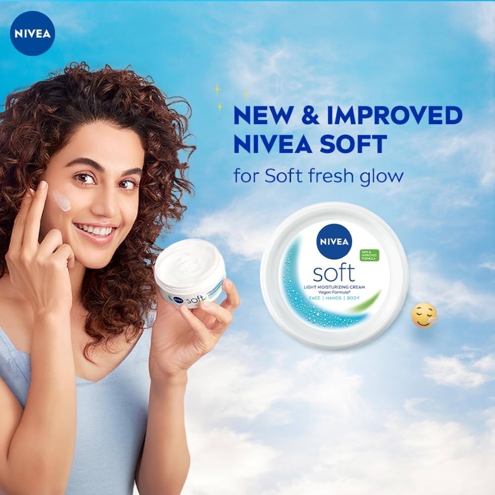 International Product NIVEA Soft All-Purpose Moisturizing Cream, Face, Hand and Body Cream, 200 mL