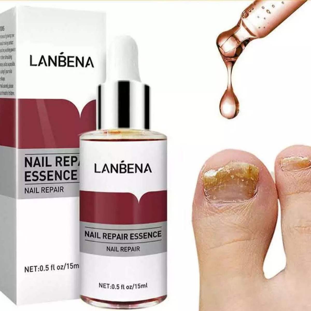 LANBENA Nail Repair Essence Serum Fungus Treatment Nail Removal Onychomycosis-15ml
