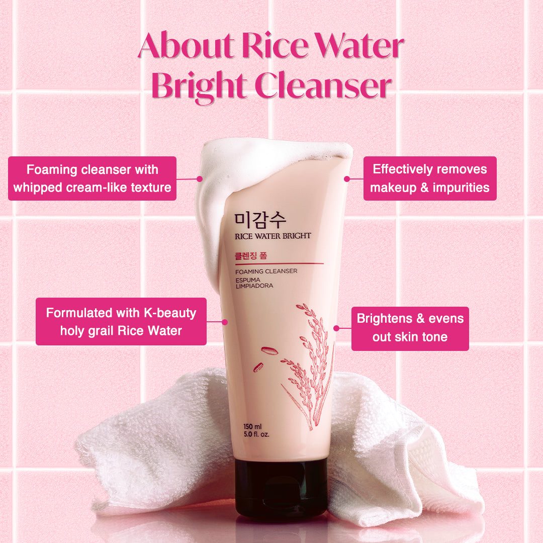 Rice Water Bright Cleansing Foam Deeply Cleansing Skin 150 Ml