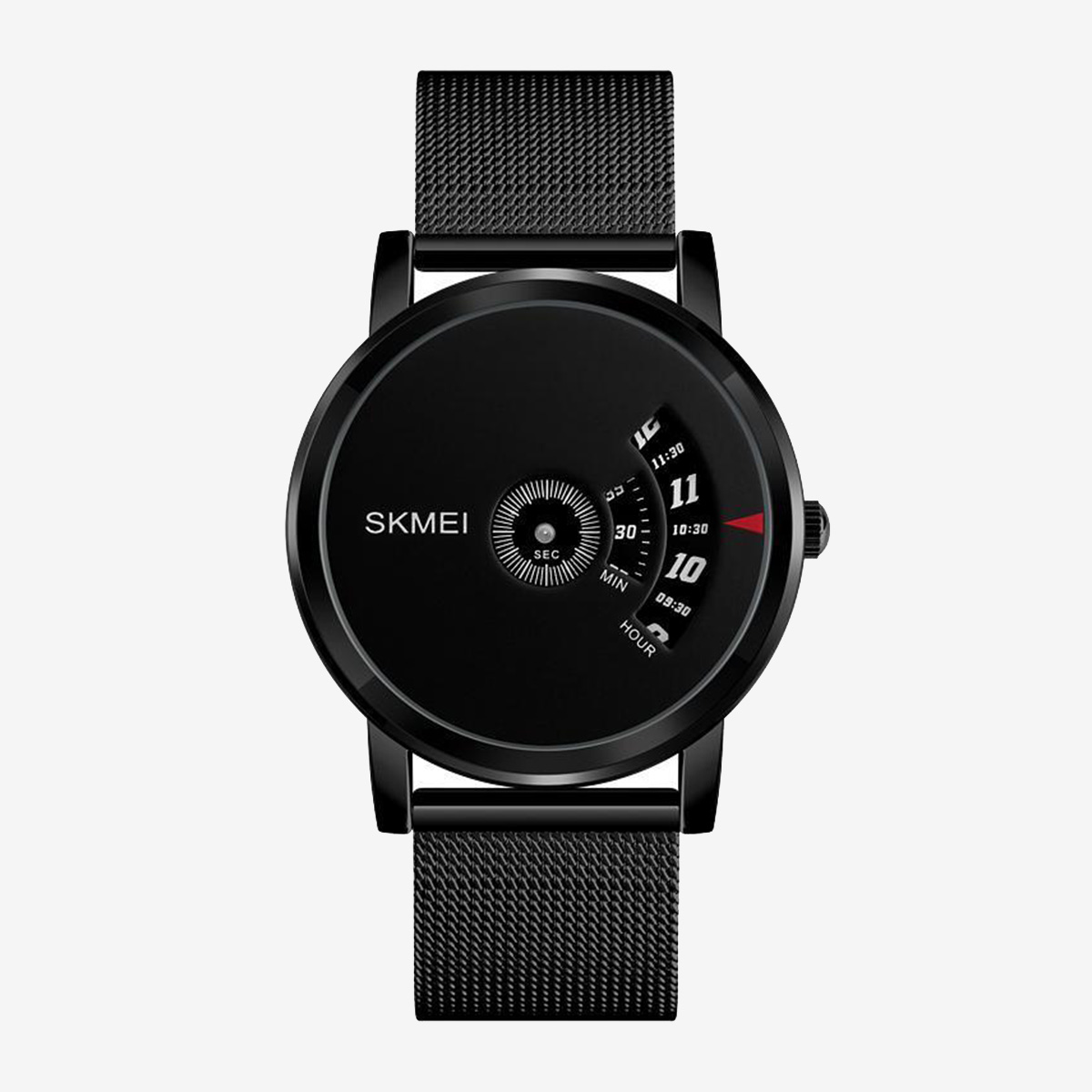 SKMEI Fashion Quartz Waterproof Creative Stainless Steel Business Watch For Men 1260 Black Ghori Wala