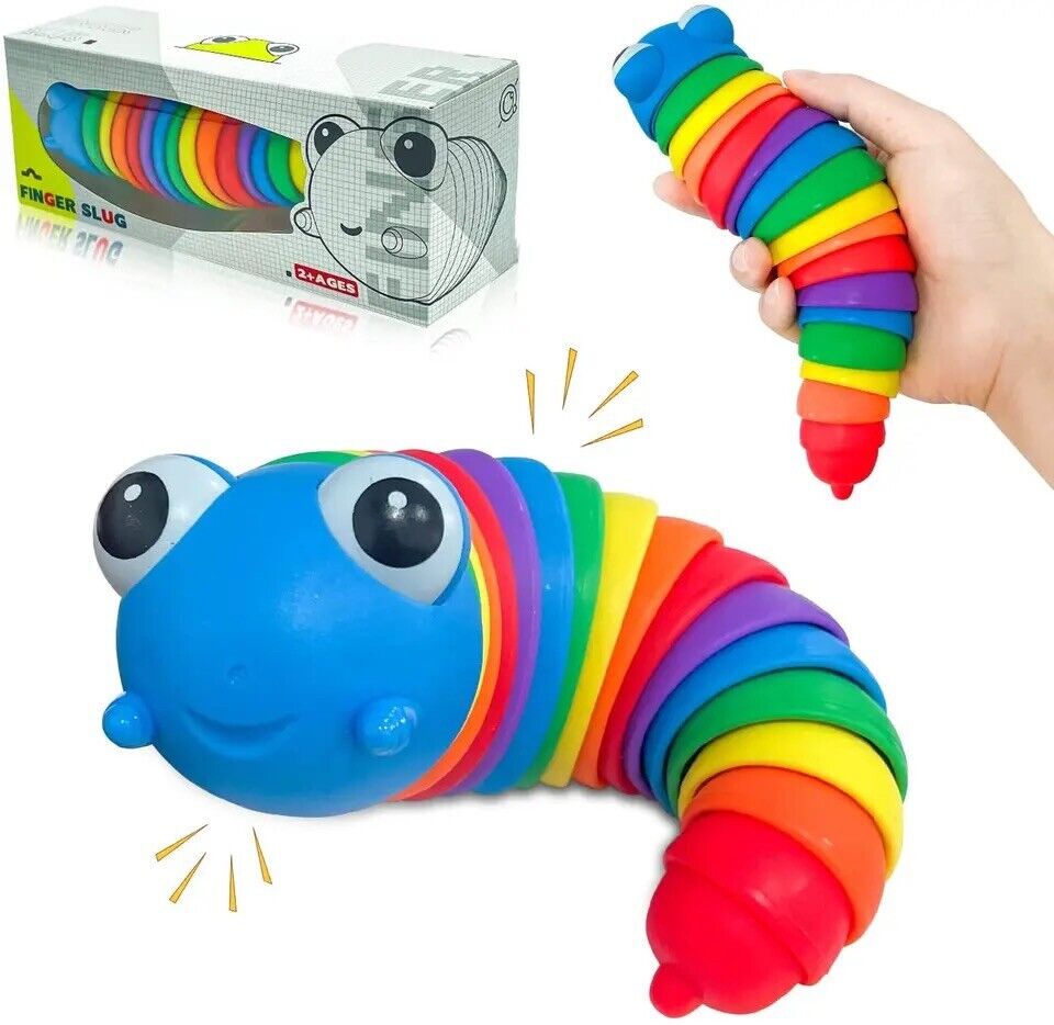 Rainbow Caterpillar Shape Fidget Slug Toys Children's Stress Relief Toys - Baby Toys
