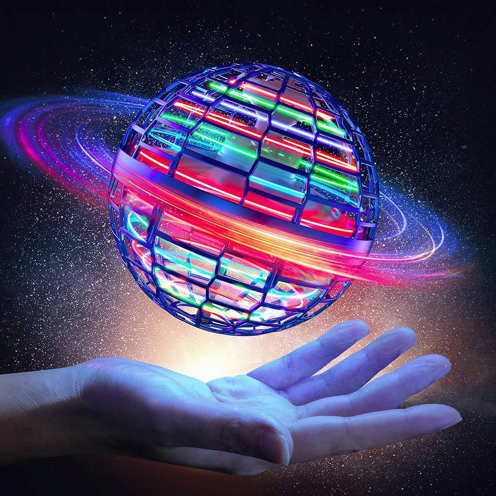 Flying Magic Ball Toys Led Magic Hand Controlled Spinner 360° Rotating Toy