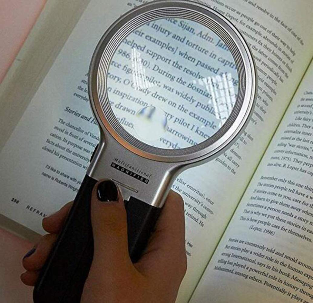 Illuminated Magnifying Glass LED Folding Stand
