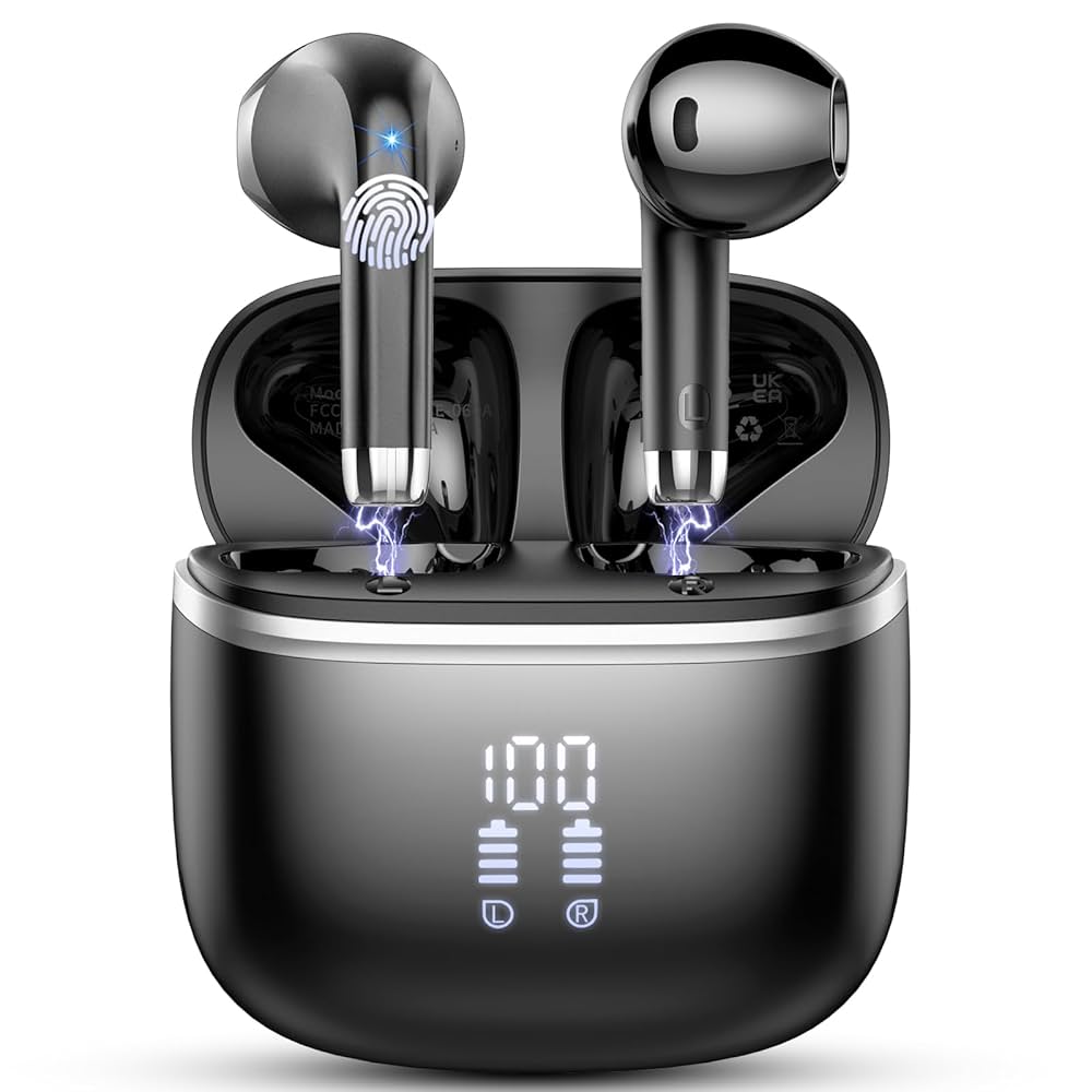 S510 TWS Wireless Bluetooth Earbuds 5.3 LED Display, Touch Control, Stereo Sound, Long Battery, Noise Reduction Headphones for Android & iPhone