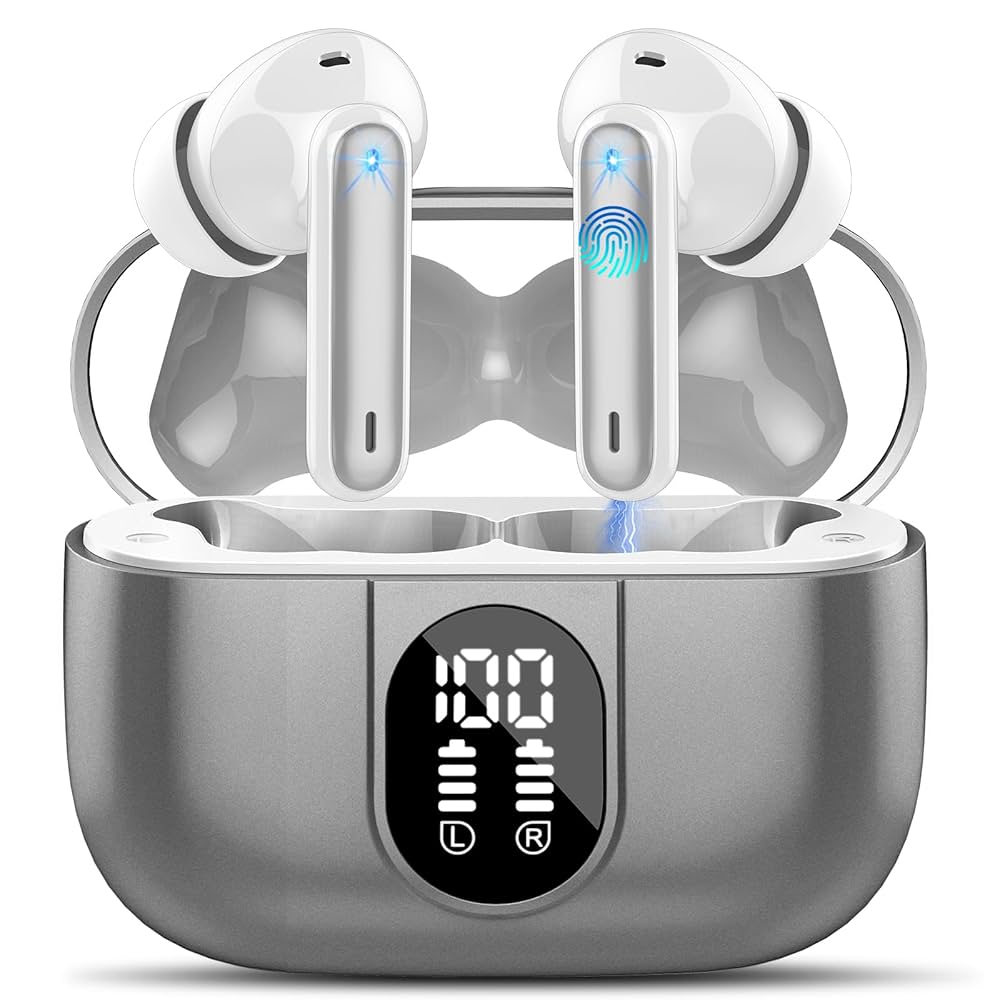 S510 TWS Wireless Bluetooth Earbuds 5.3 LED Display, Touch Control, Stereo Sound, Long Battery, Noise Reduction Headphones for Android & iPhone