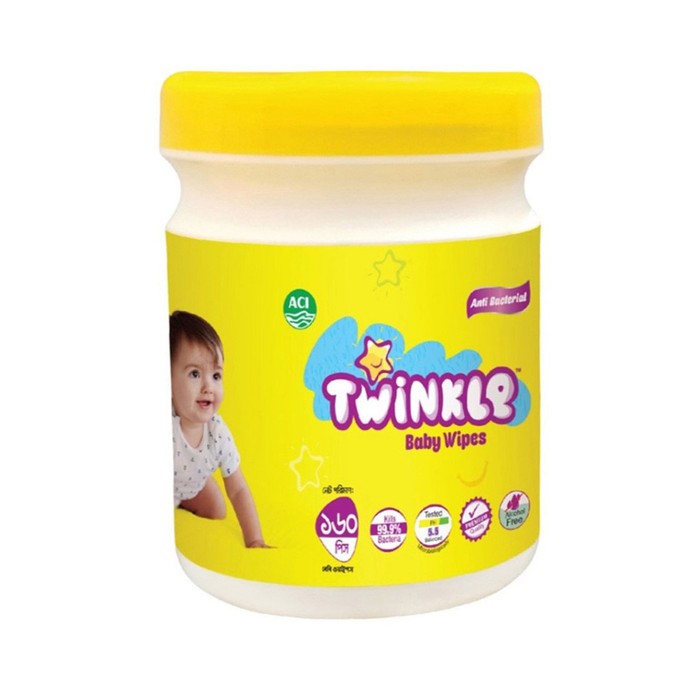 Twinkle Baby Wipes Jar 160pcs