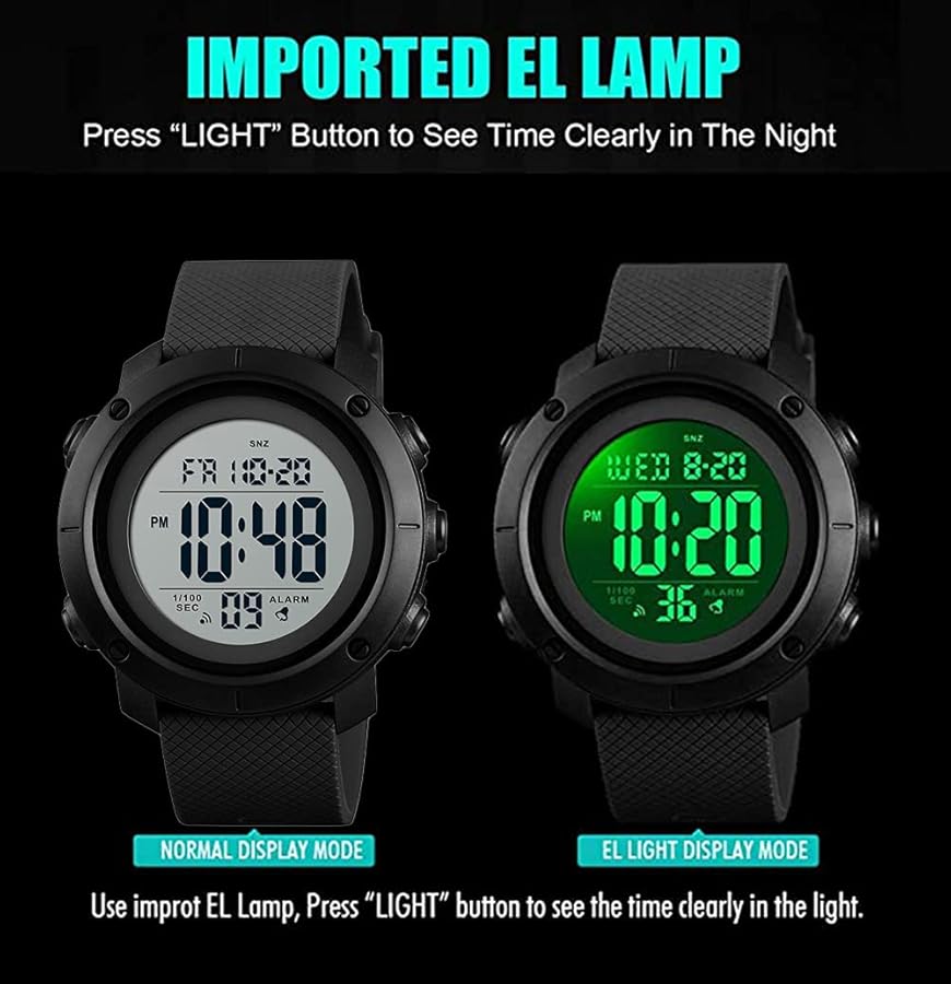 Waterproof Stylish digital Watch for men - cyan blue