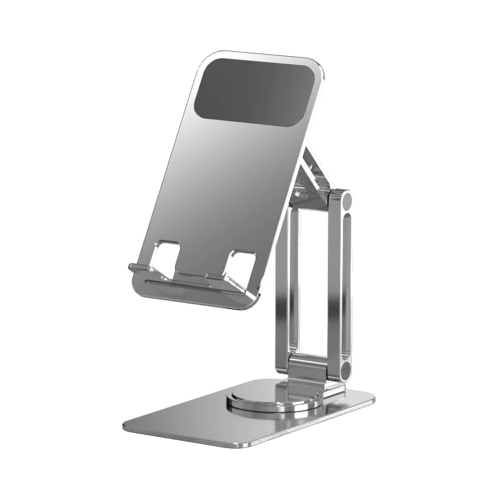 360° Rotating Full Metal Phone & Tablet Stand – Aluminum Alloy Adjustable Desktop Holder for Mobile Devices