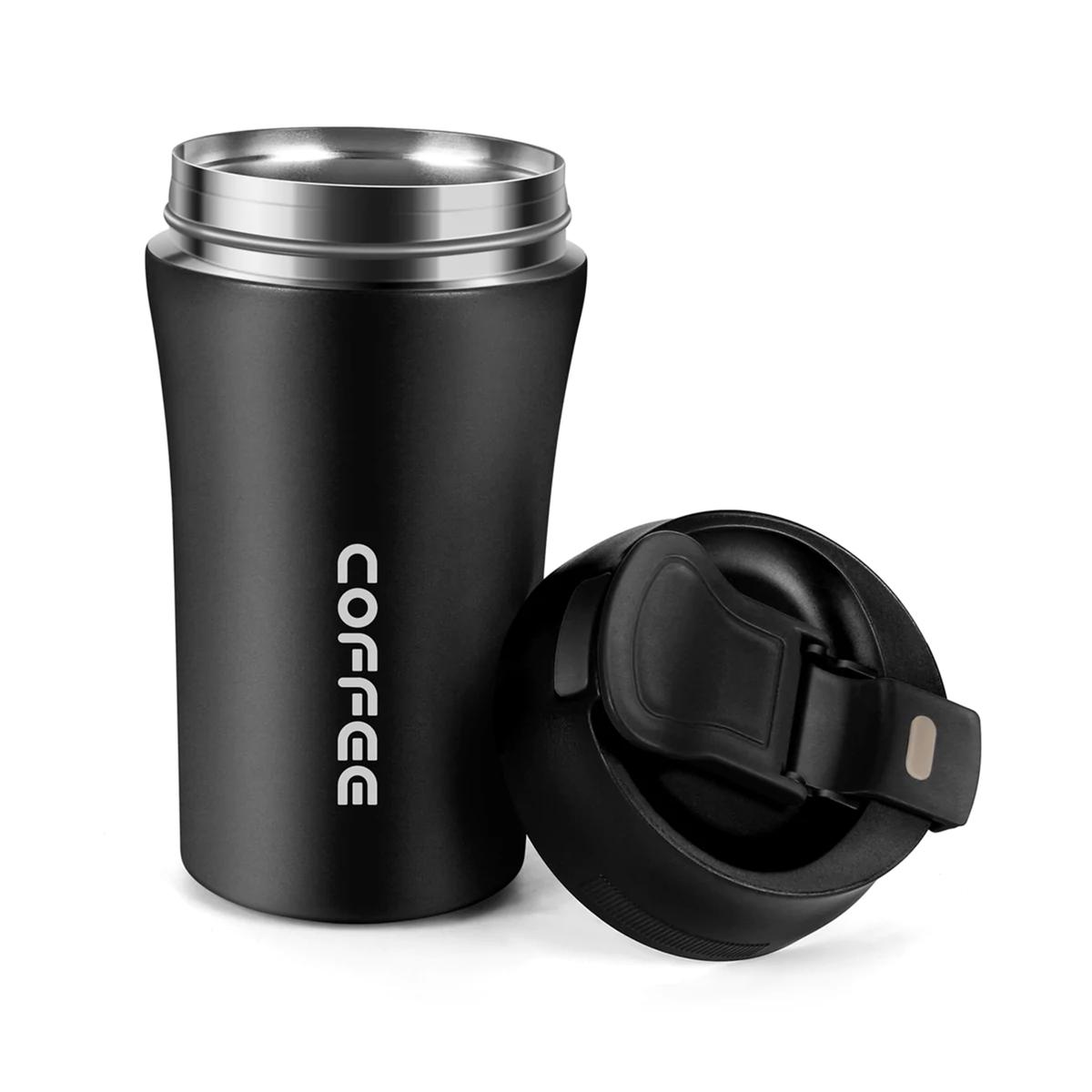 High Quality 400ml Portable Stainless Steel Travel Vacuum Insulated Coffee Mug with straw Lid