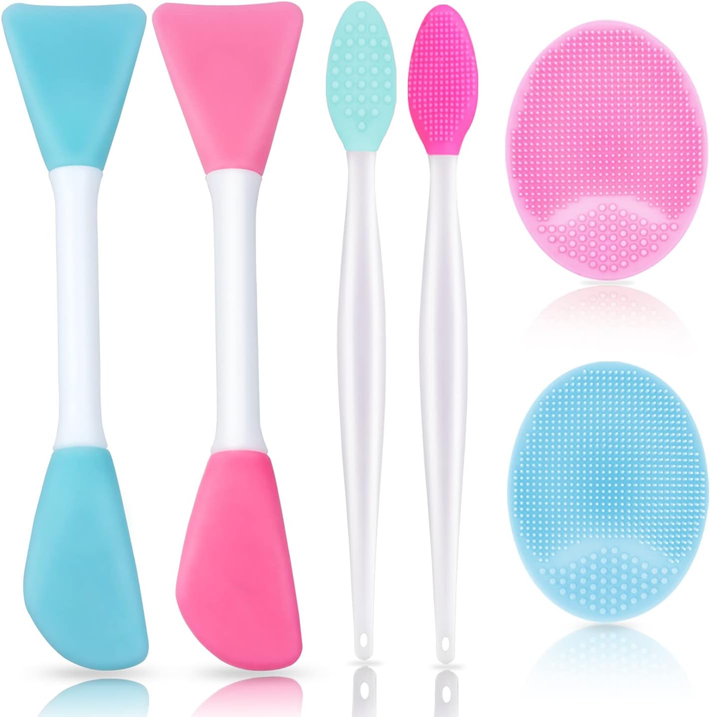 Double Head Silicone Facial Mask Brush, Massage Cleansing Brushes, DIY Mud Film Scraper, Facial Care Tool, Dropshipping, 1 Pc