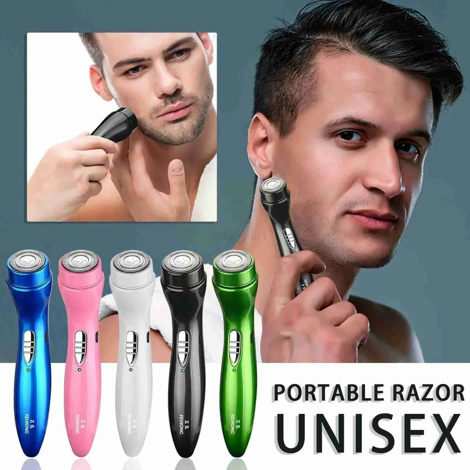 【Customizable】 1 Pcs Electric Men Shaver Mini Portable Whole Body Depilator Hair Remover Trimmer