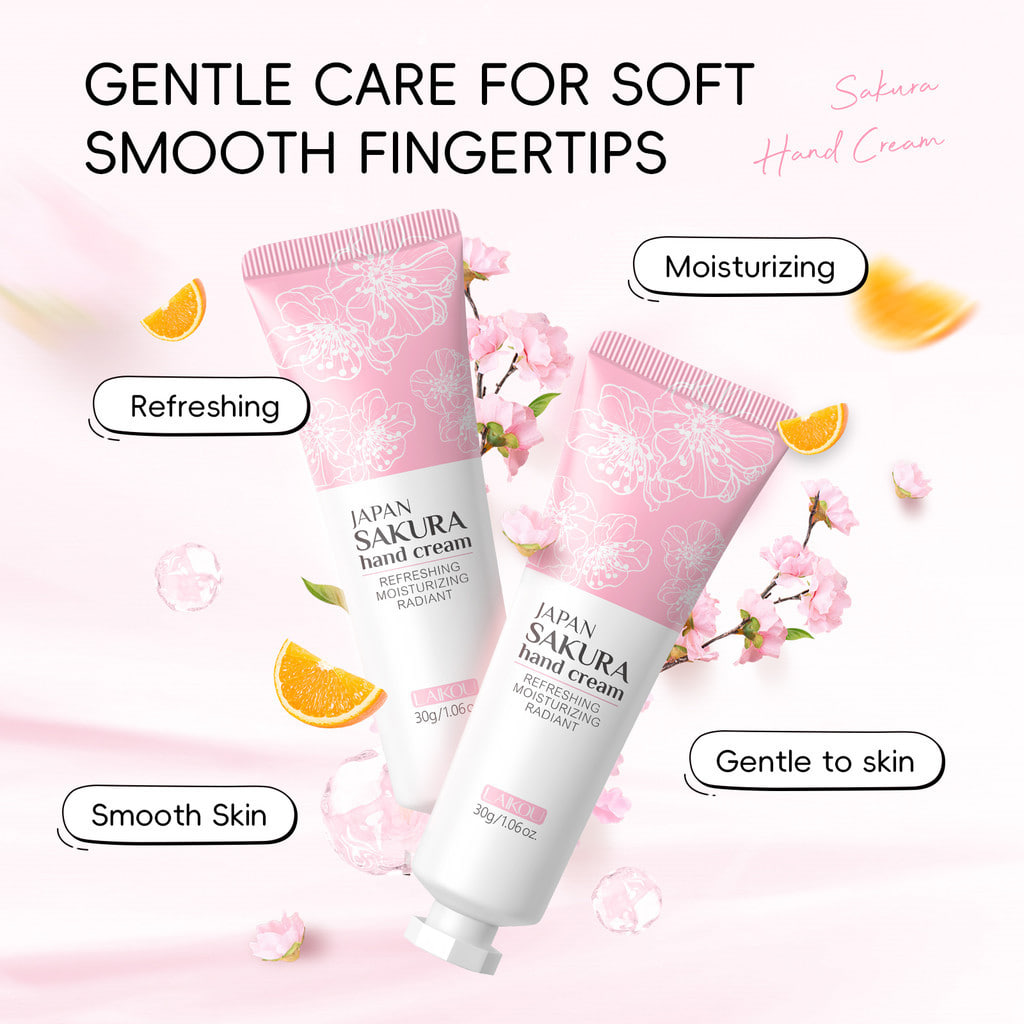 LAIKOU Sakura Hand Cream 30g Moisturizing Softening And Smoothing for Hands