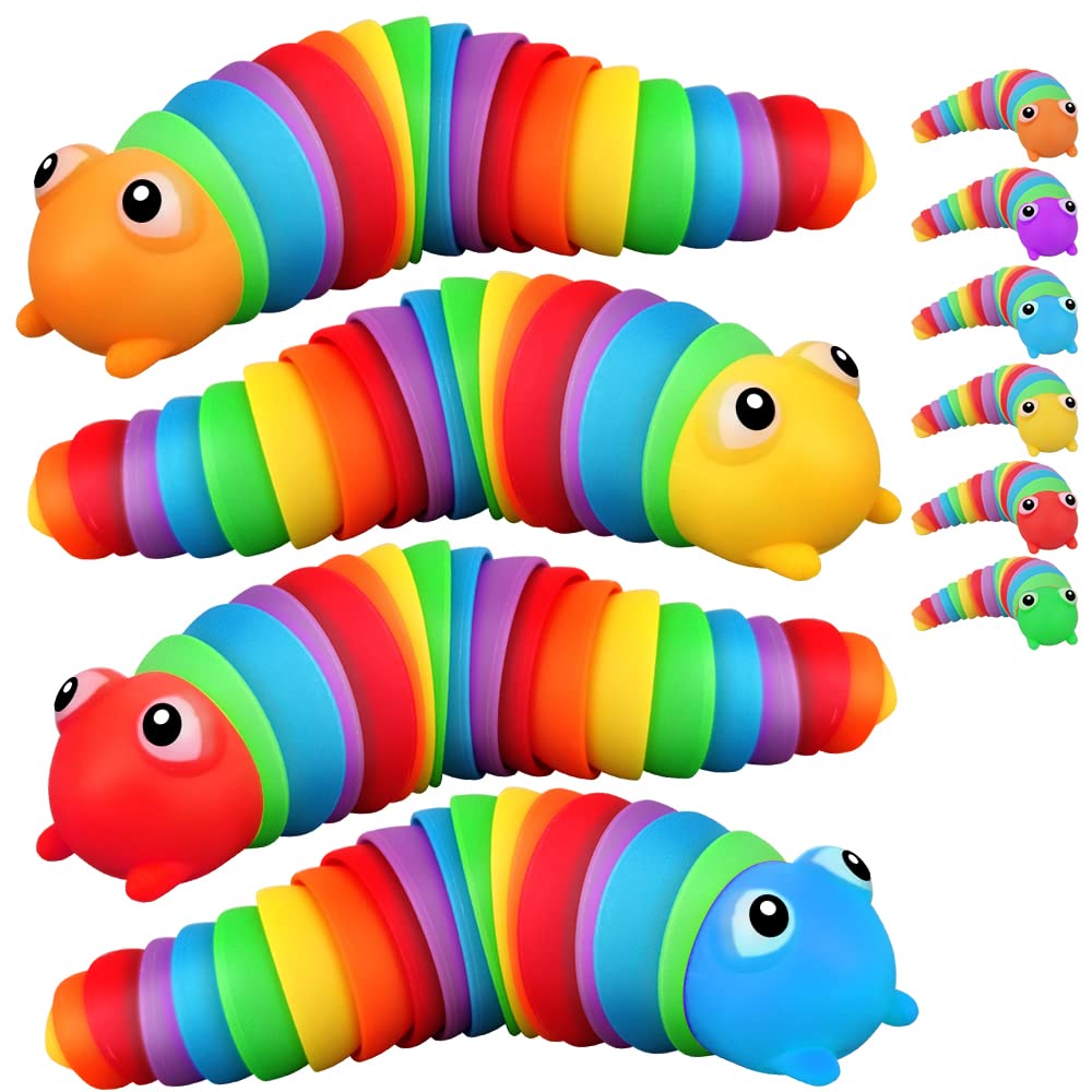 Rainbow Caterpillar Shape Fidget Slug Toys Children's Stress Relief Toys - Baby Toys