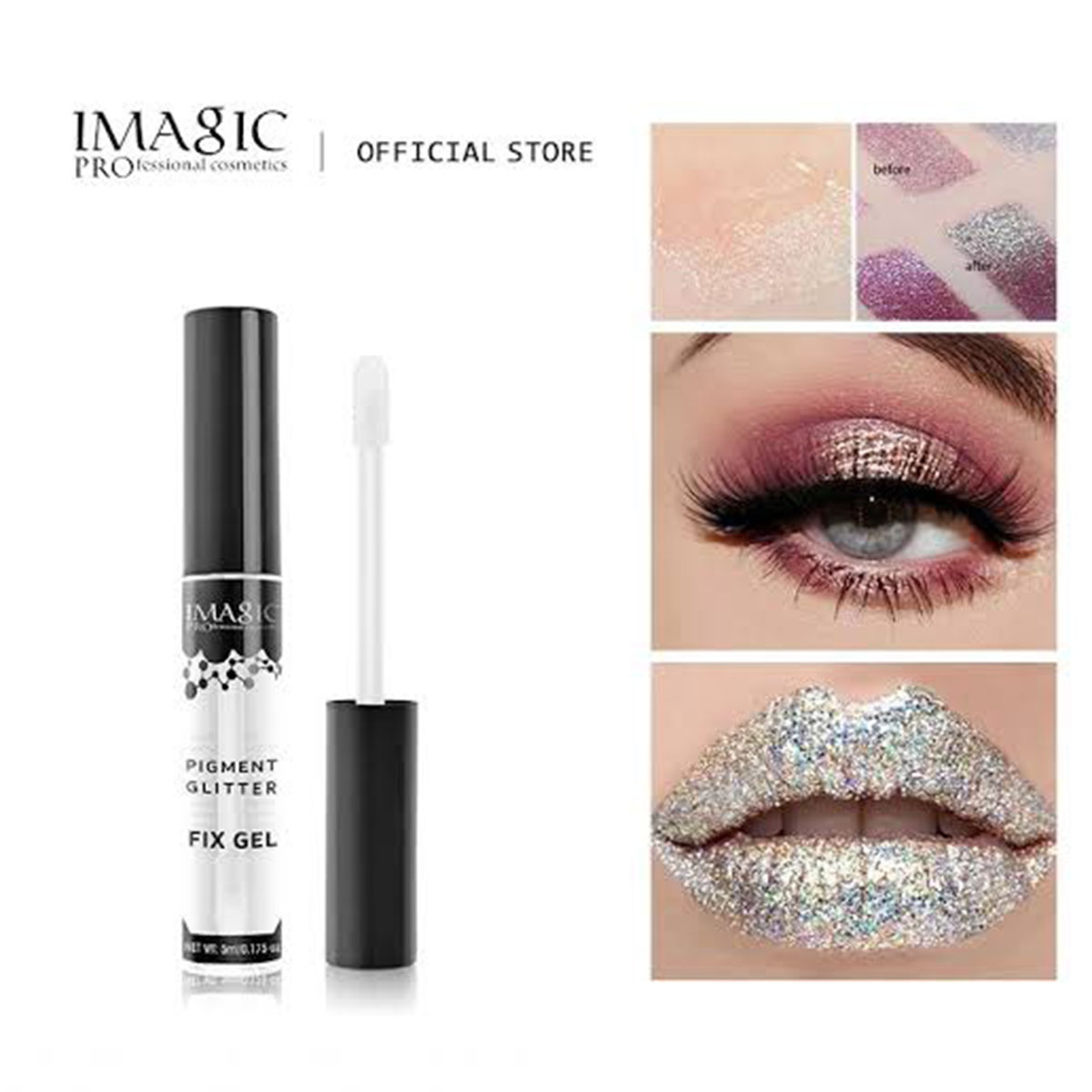 IMAGIC Glitter Fix Gel Eye Shadow Gel Makeup Glitter Glue Eye Lasting Waterproof
