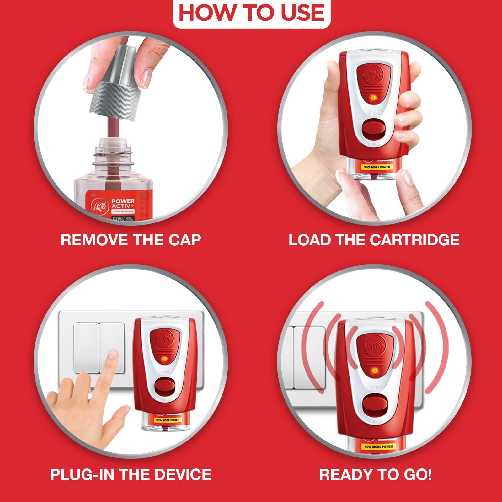 Goodknight Activ Liquid Vaporiser Mosquito Repellent – Combi | Machine + Refill |