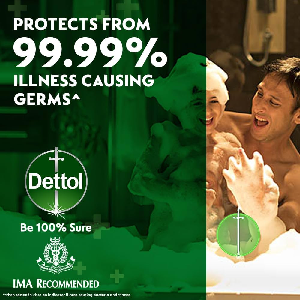 Dettol Soap Original Pack of 3 (75gm X 3), Bathing Bar Soap with protection from 99.99% illness-causing germs