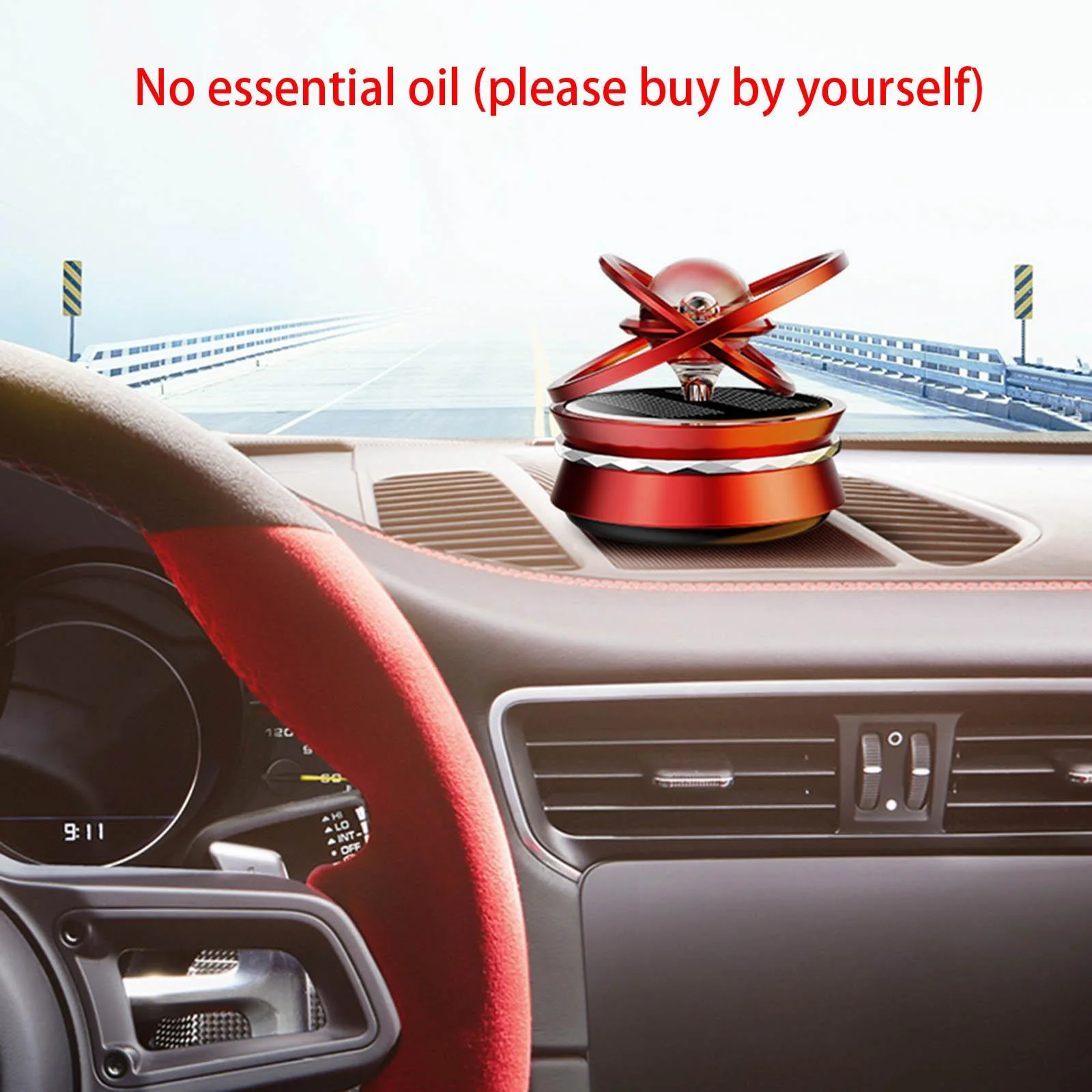 New solar car perfume creative interstellar rotation aromatherapy car decorations